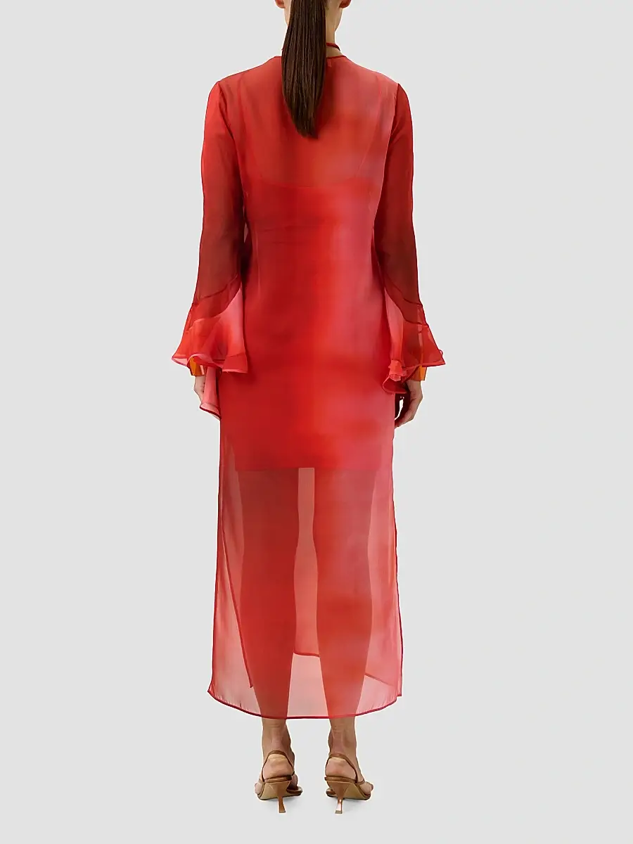 Silvia Tcherassi Women's Aries Chiffon Maxi Slipdress | Thumbnail 3 Silvia Tcherassi Women's Aries Chiffon Maxi Slipdress | Thumbnail 3