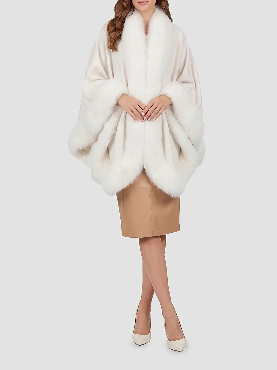 Gorski Women's Select Cashmere Cape | Thumbnail 2 Gorski Women's Select Cashmere Cape | Thumbnail 2