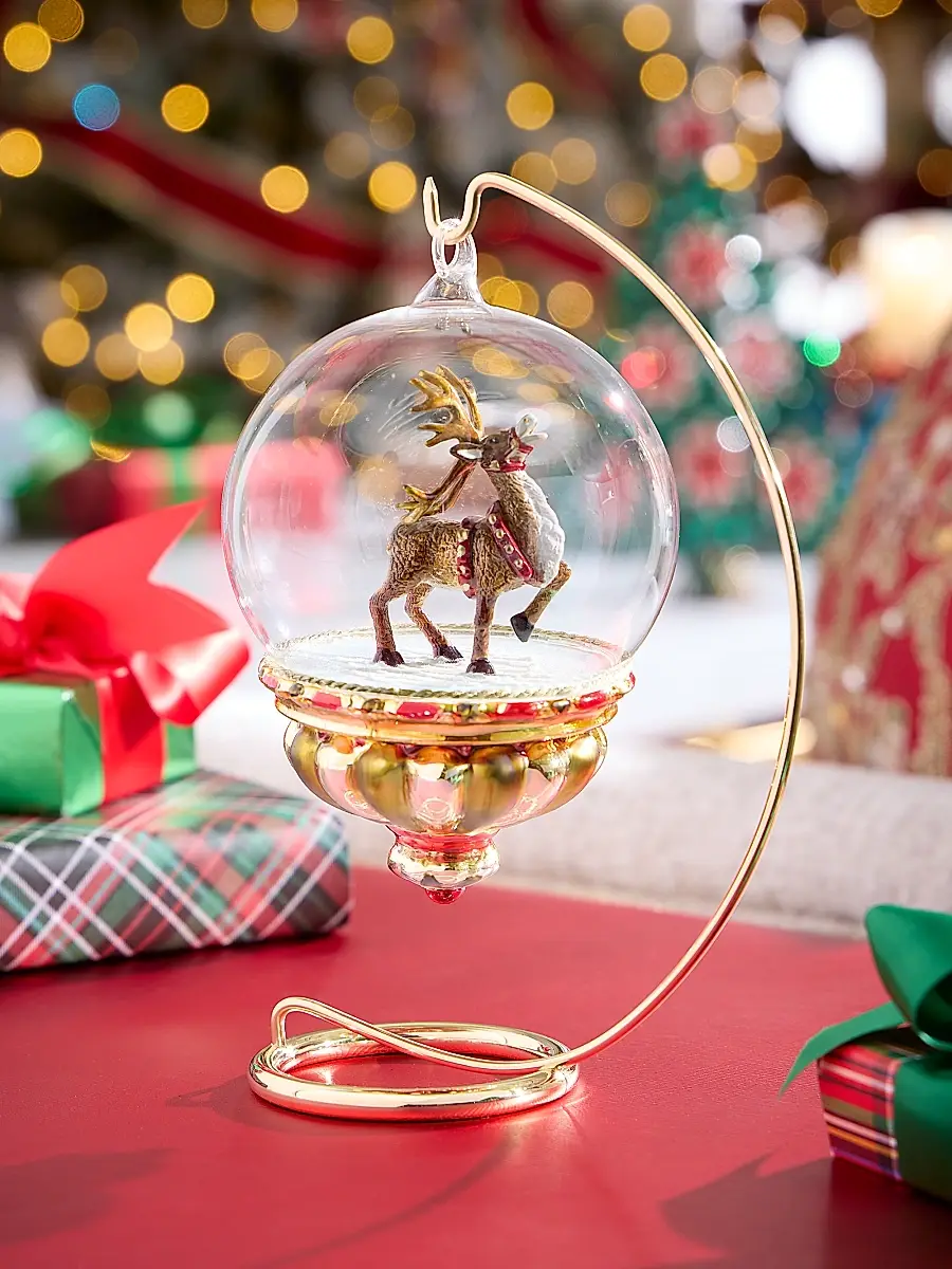 Komozja Glass Reindeer Ornament