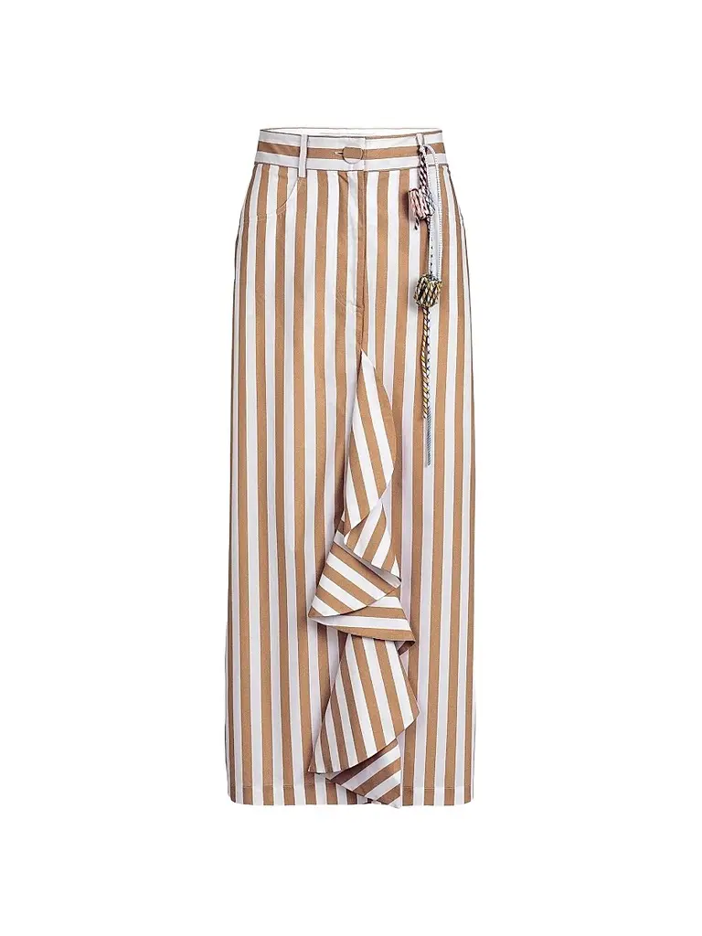 Silvia Tcherassi Women's Liuba Striped Cotton Midi Skirt