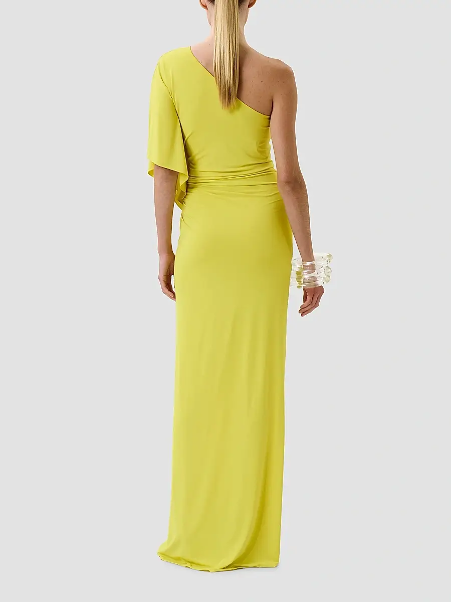 Silvia Tcherassi Women's Doli Ruched One-Shoulder Maxi Dress | Thumbnail 3 Silvia Tcherassi Women's Doli Ruched One-Shoulder Maxi Dress | Thumbnail 3
