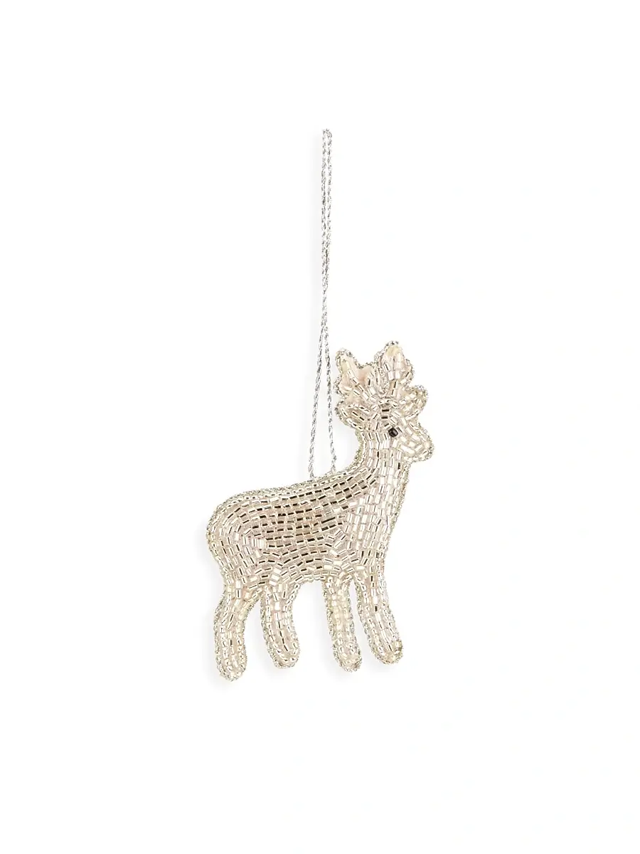 Sudha Pennathur Beaded Reindeer Ornament