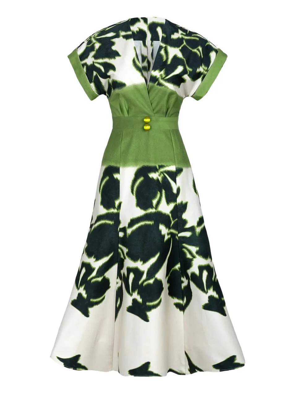 Silvia Tcherassi Women's Maida Floral Stretch-Cotton Midi Dress