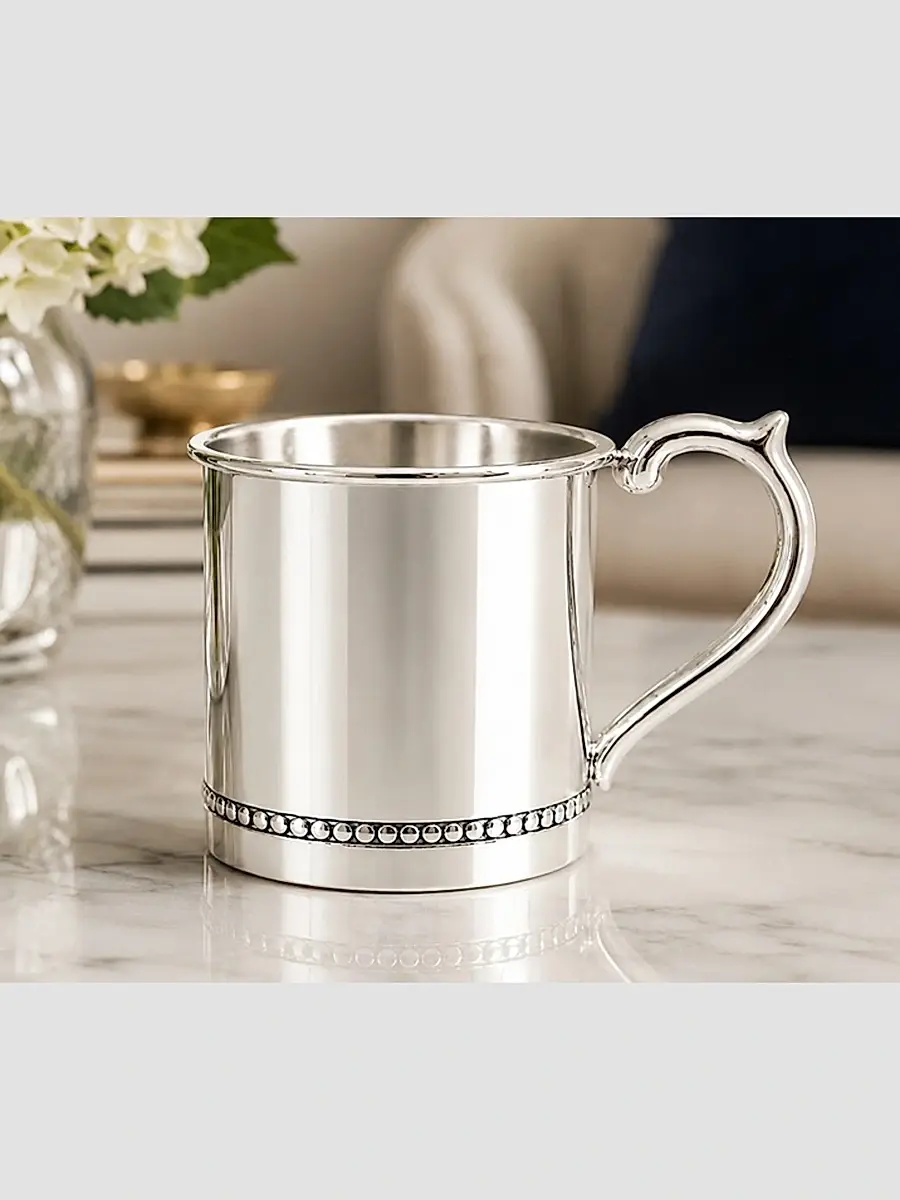 Cunill Beaded Sterling Silver Baby Cup | Thumbnail 2 Cunill Beaded Sterling Silver Baby Cup | Thumbnail 2
