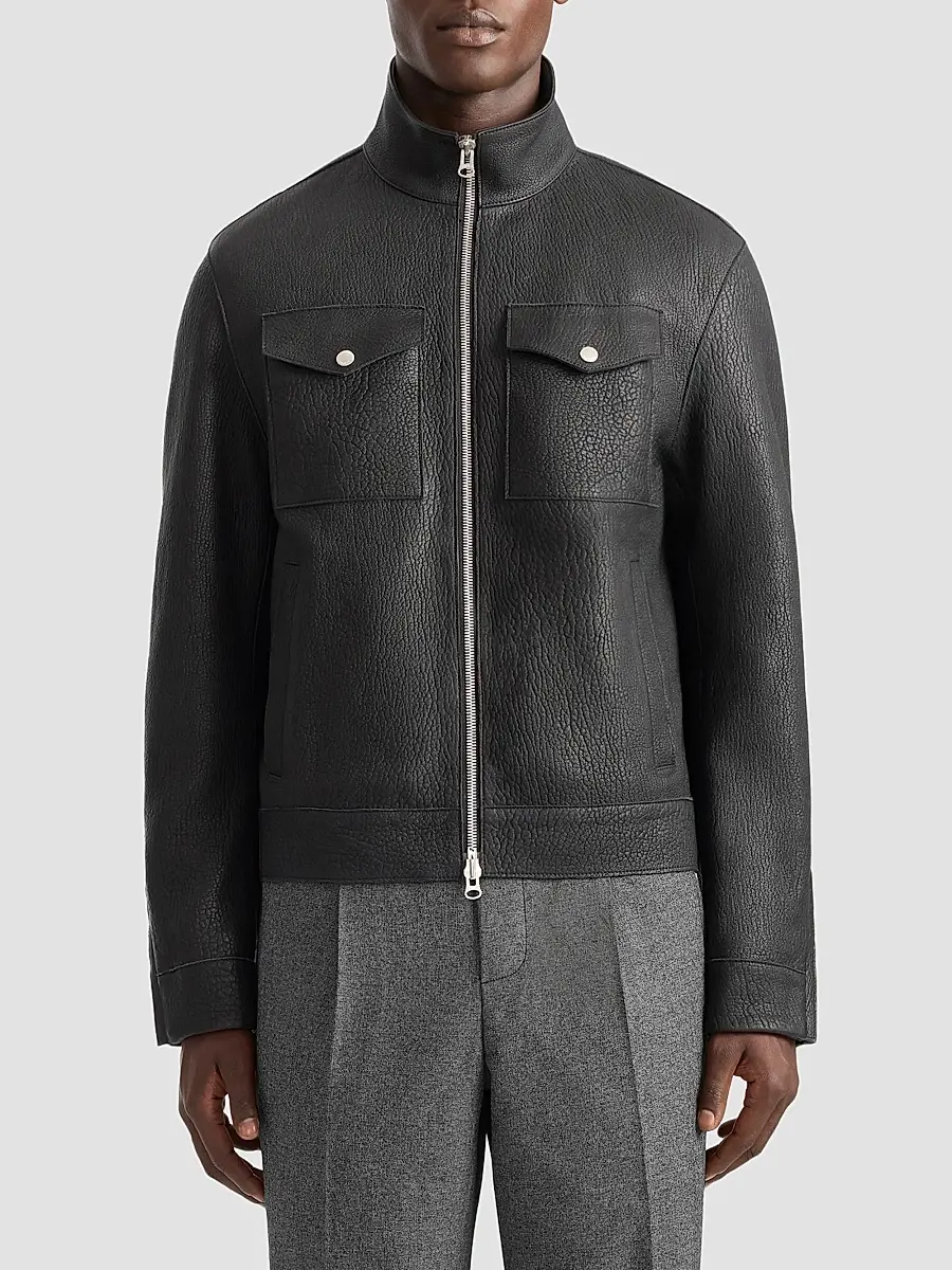Mackage Men's Otto Pebbled Leather Jacket | Thumbnail 4