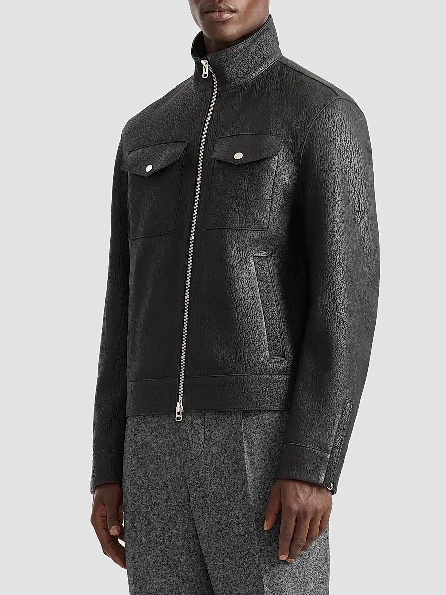 Mackage Men's Otto Pebbled Leather Jacket | Thumbnail 8