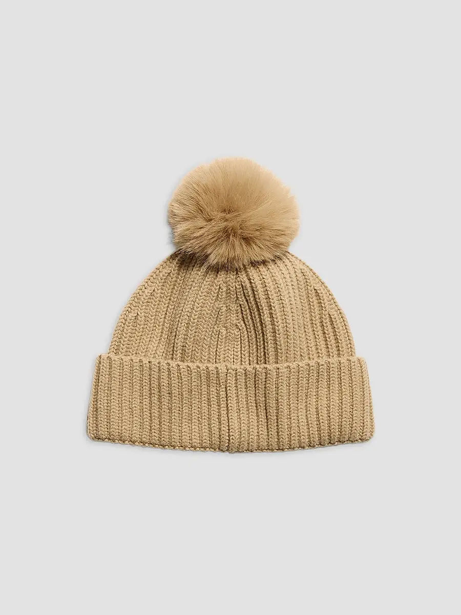Canada Goose Women's Toque Pom-Pom Merino Wool-Cashmere Beanie | Thumbnail 2 Canada Goose Women's Toque Pom-Pom Merino Wool-Cashmere Beanie | Thumbnail 2