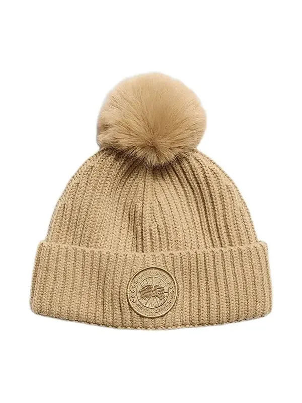 Canada Goose Women's Toque Pom-Pom Merino Wool-Cashmere Beanie