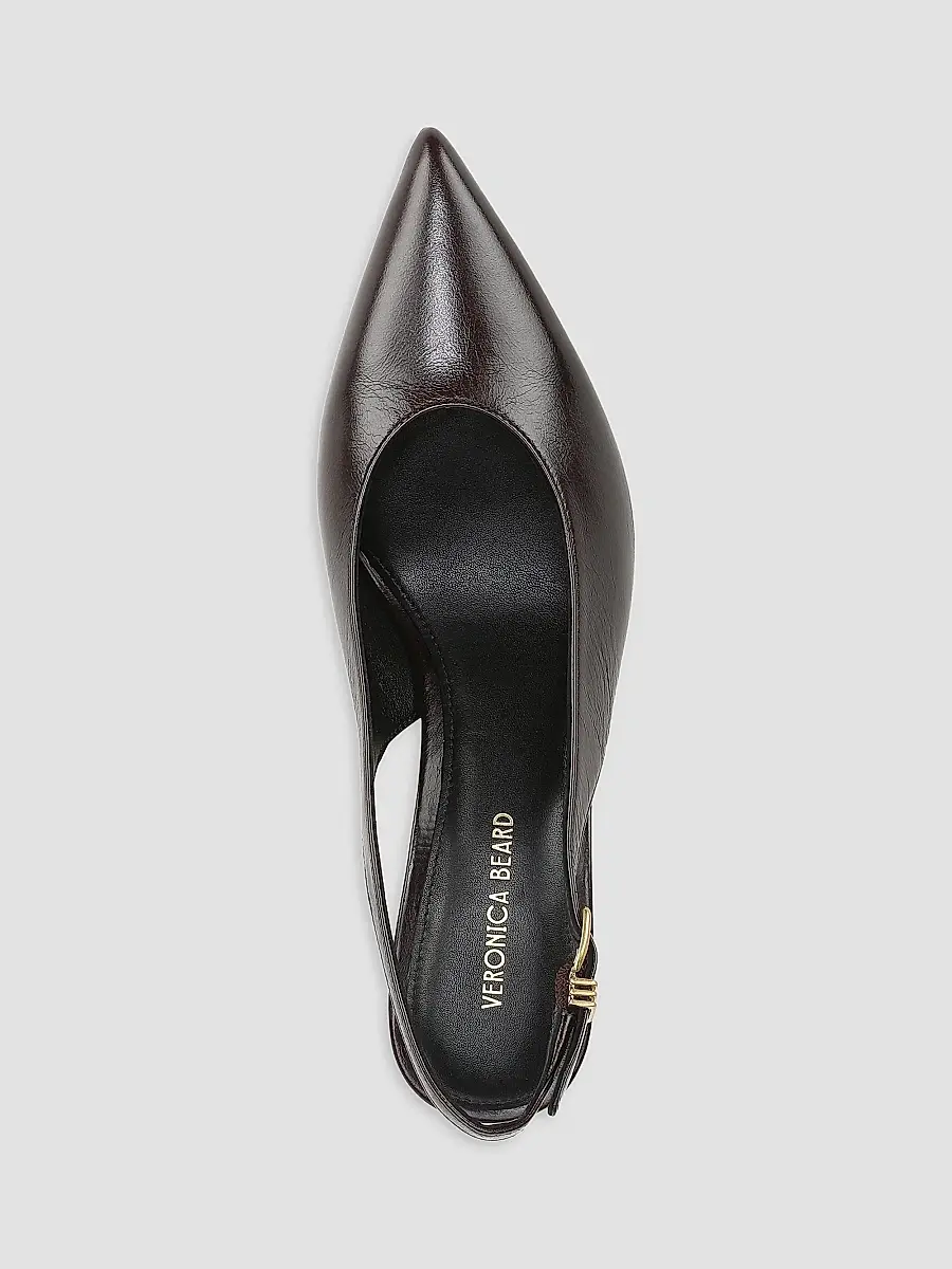 Veronica Beard Women's 70MM Leather Slingback Pumps | Thumbnail 4