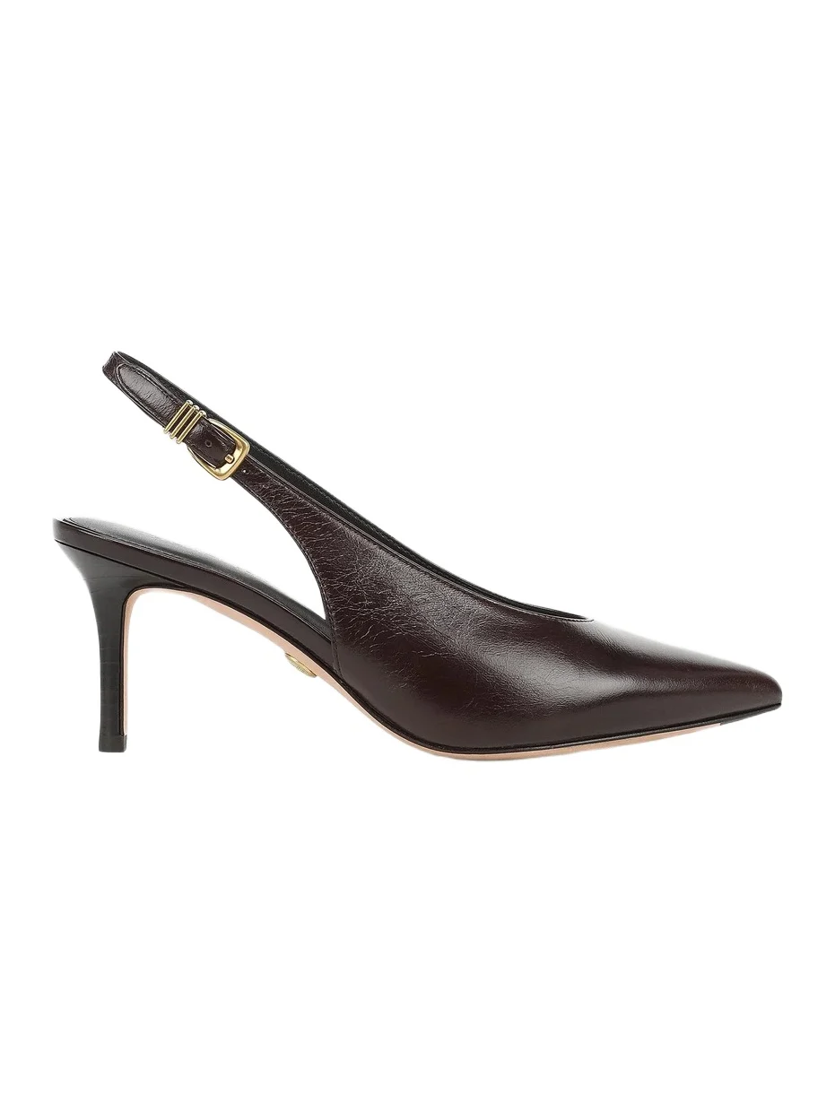 Women's 70MM Leather Slingback Pumps