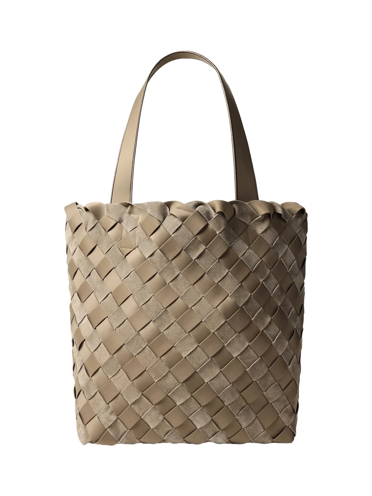 Women's Como Shopper Striped Suede Tote Bag Women's Como Shopper Striped Suede Tote Bag