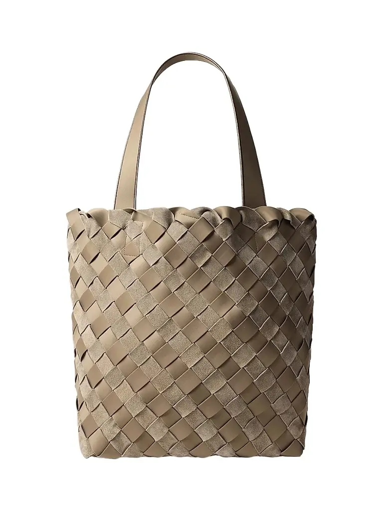 Naghedi Women's Como Shopper Striped Suede Tote Bag