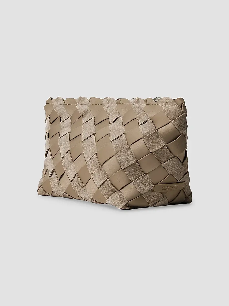 Naghedi Women's Gigi Large Striped Suede Clutch Bag | Thumbnail 4 Naghedi Women's Gigi Large Striped Suede Clutch Bag | Thumbnail 4