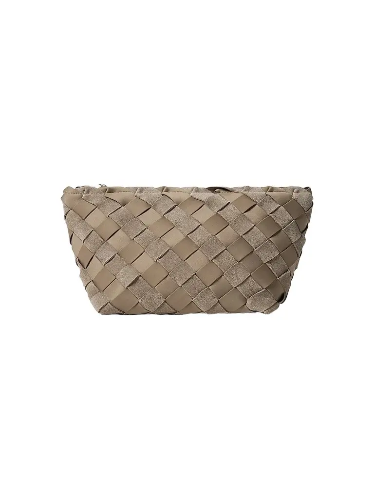 Women's Gigi Large Striped Suede Clutch Bag Women's Gigi Large Striped Suede Clutch Bag