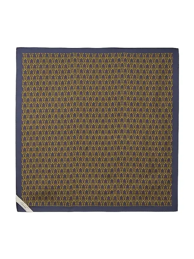 Men's Monogram Silk Square Scarf