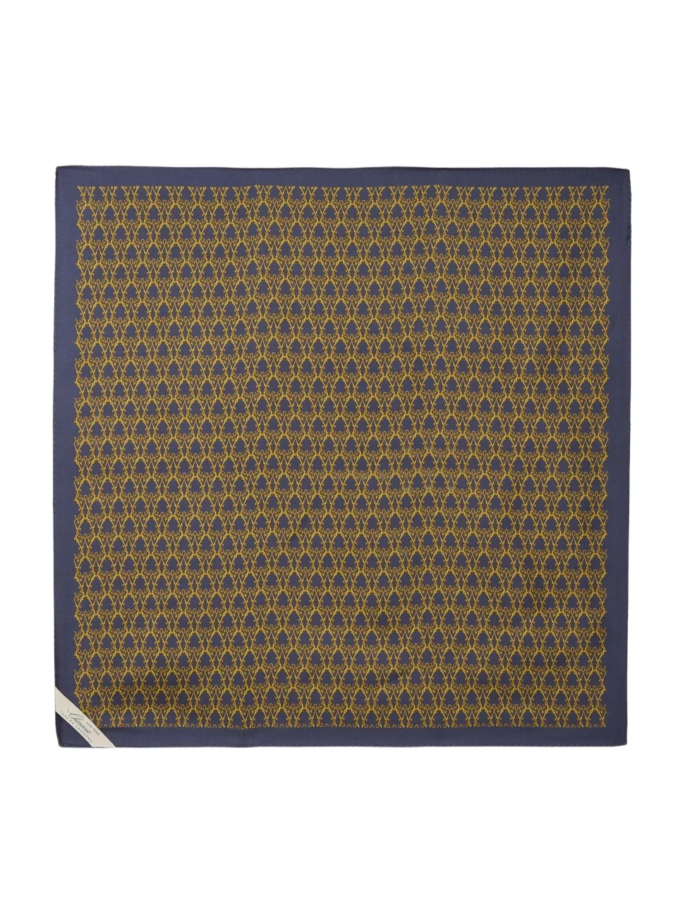 Men's Monogram Silk Square Scarf
