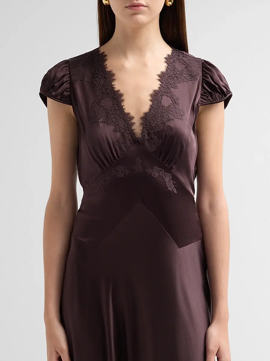 DÔEN Women's Coraline Silk Lace-Trimmed Dress | Thumbnail 5 DÔEN Women's Coraline Silk Lace-Trimmed Dress | Thumbnail 5