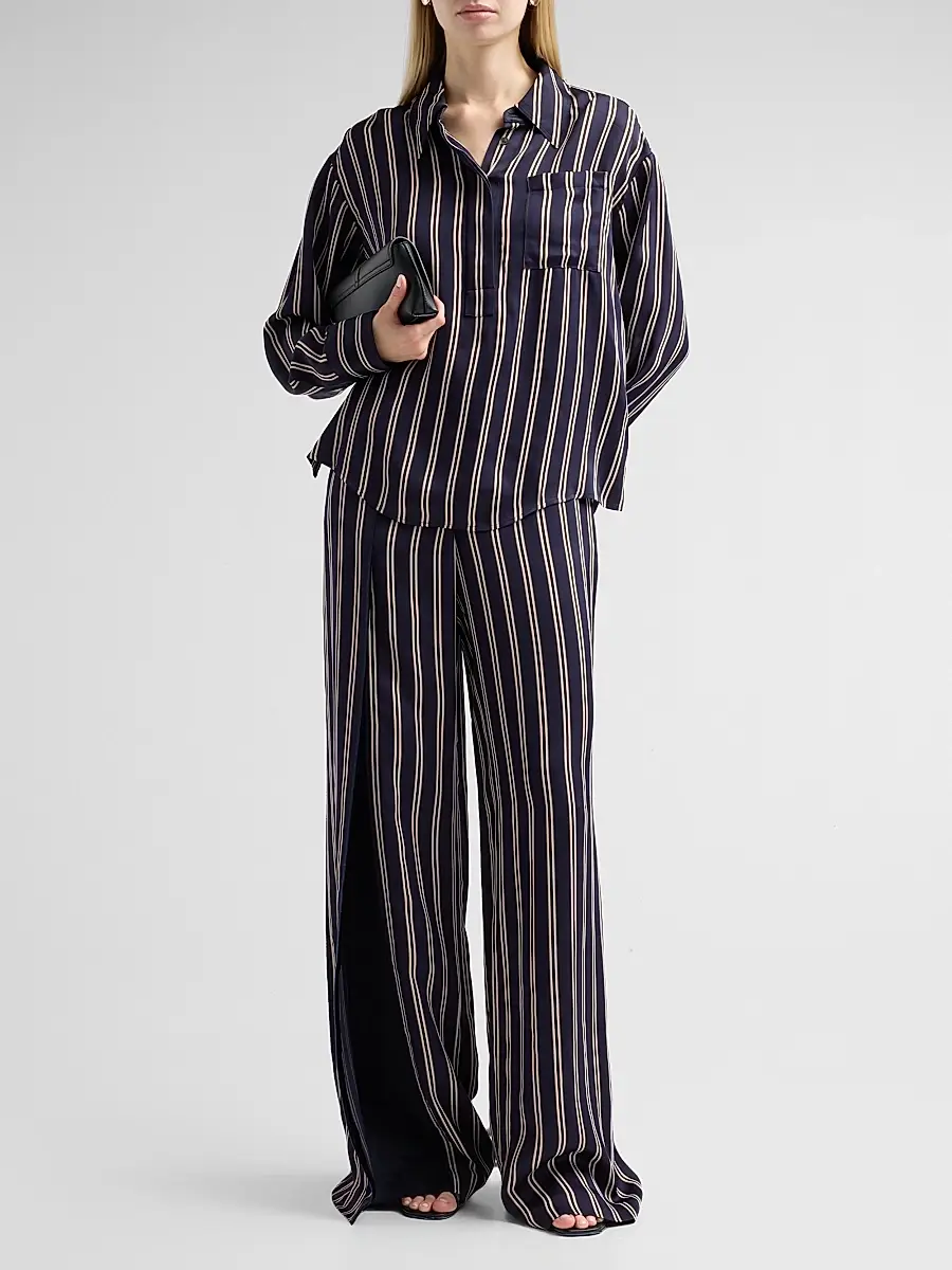 Jason Wu Collection Women's Striped Relaxed Button-Front Shirt | Thumbnail 2 Jason Wu Collection Women's Striped Relaxed Button-Front Shirt | Thumbnail 2