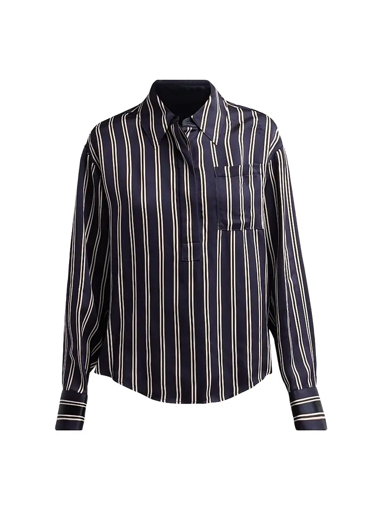 Jason Wu Collection Women's Striped Relaxed Button-Front Shirt