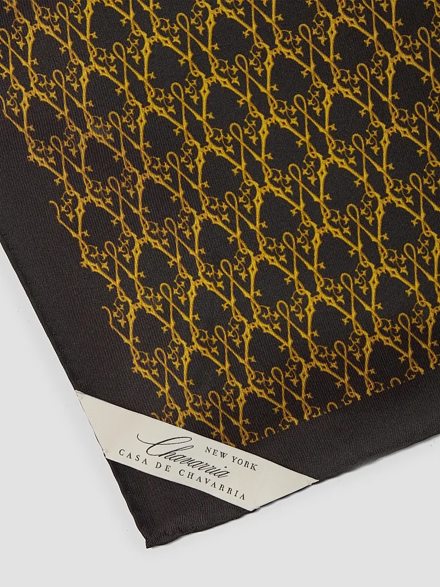 Willy Chavarria Men's Monogram Silk Square Scarf | Thumbnail 2 Willy Chavarria Men's Monogram Silk Square Scarf | Thumbnail 2