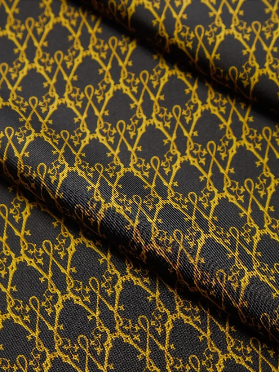 Willy Chavarria Men's Monogram Silk Square Scarf | Thumbnail 3 Willy Chavarria Men's Monogram Silk Square Scarf | Thumbnail 3