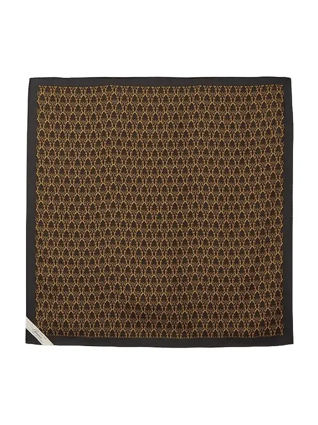 Men's Monogram Silk Square Scarf