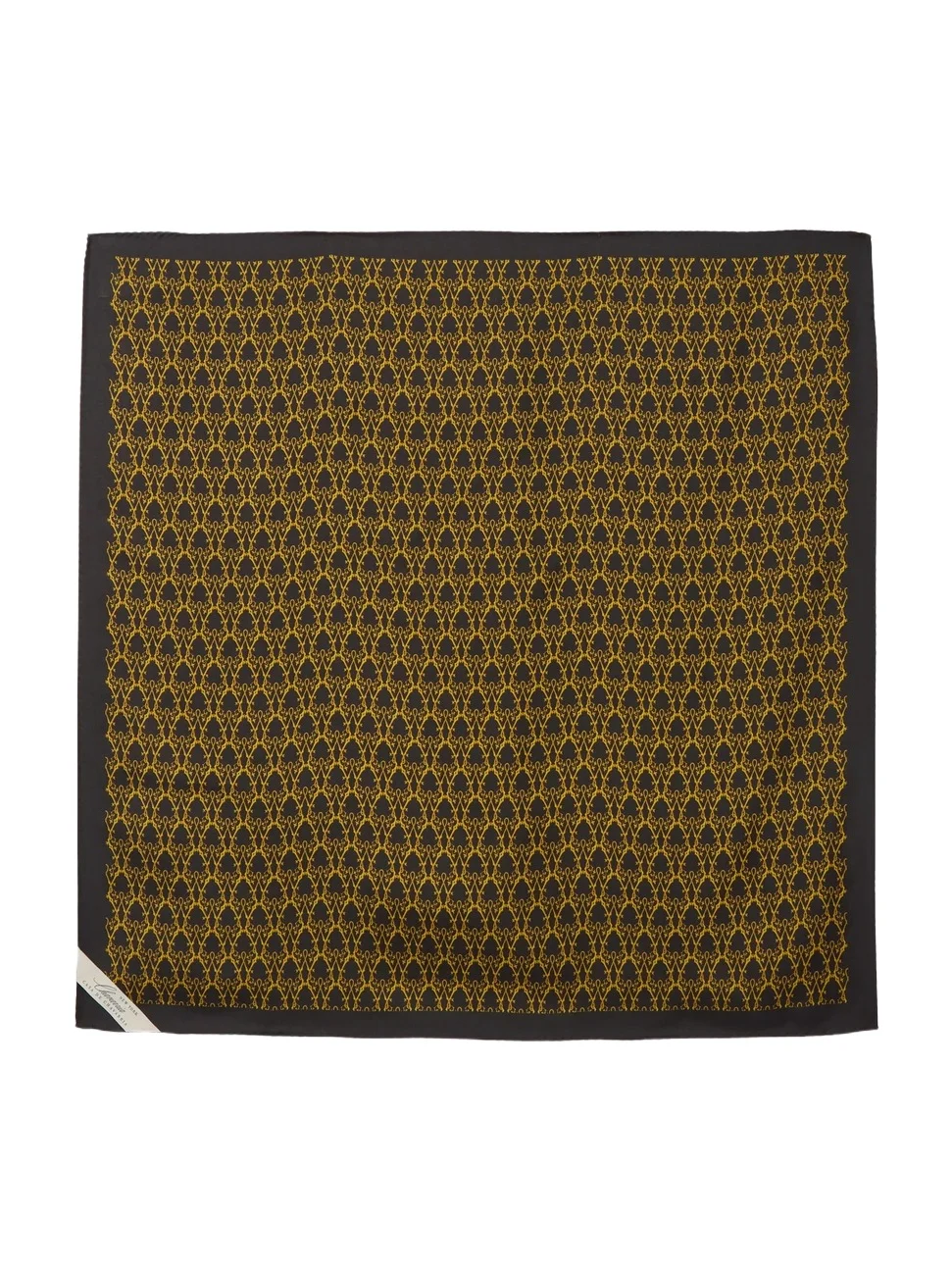 Men's Monogram Silk Square Scarf