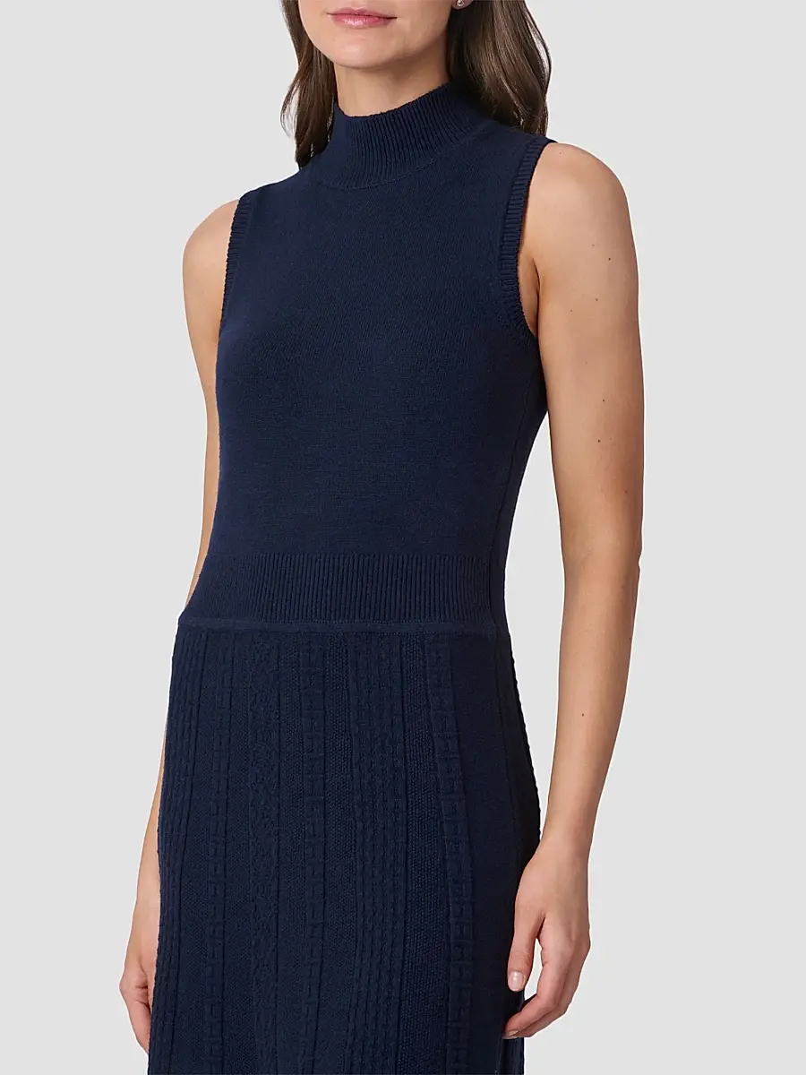 Shoshanna Women's Carmen Cotton-Wool Midi Dress | Thumbnail 4 Shoshanna Women's Carmen Cotton-Wool Midi Dress | Thumbnail 4