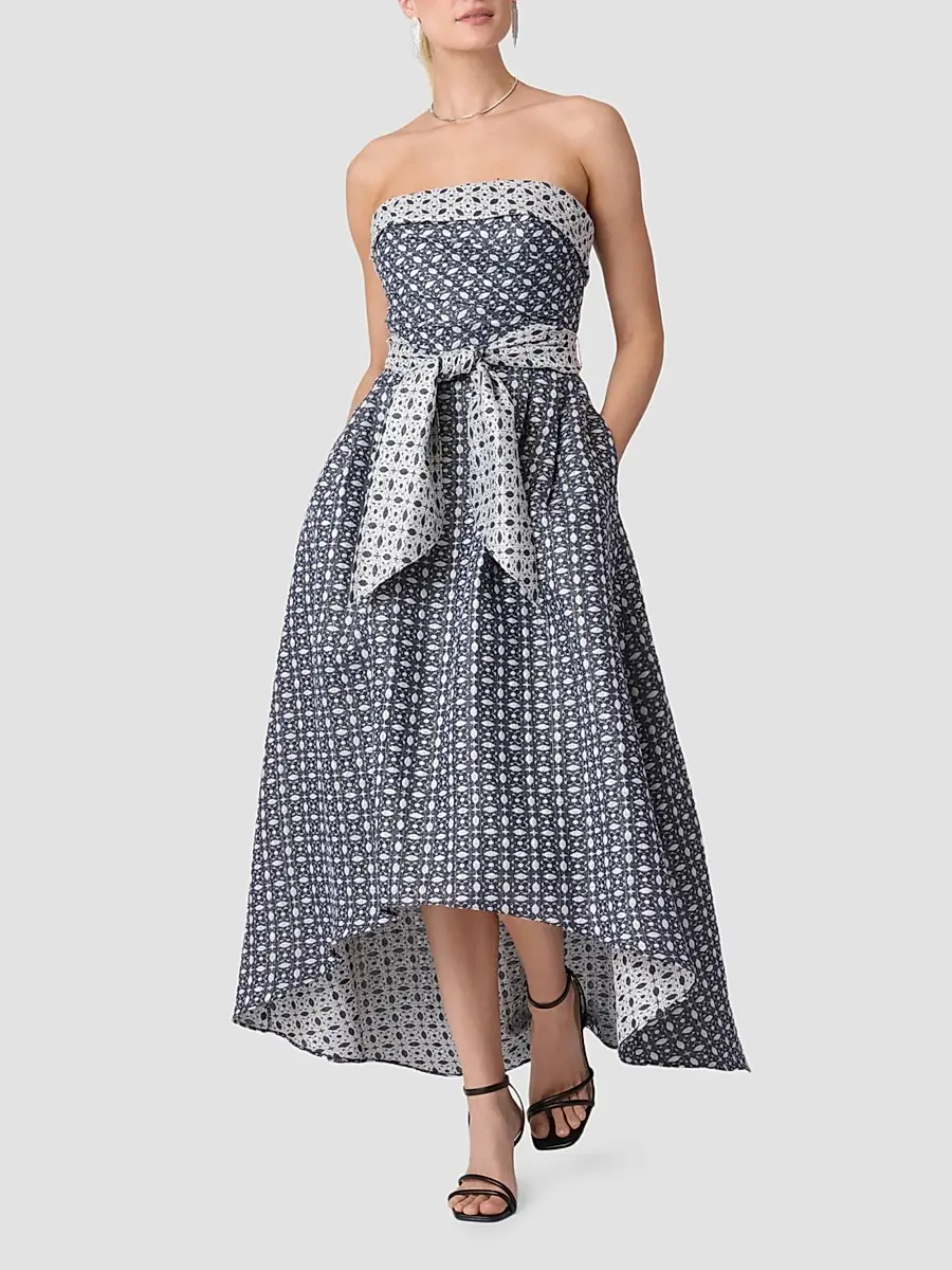 Shoshanna Women's Ellison Strapless High-Low Dress | Thumbnail 2 Shoshanna Women's Ellison Strapless High-Low Dress | Thumbnail 2