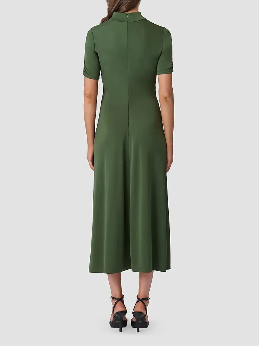 Shoshanna Women's Shelly Ruched Midi Dress | Thumbnail 3 Shoshanna Women's Shelly Ruched Midi Dress | Thumbnail 3