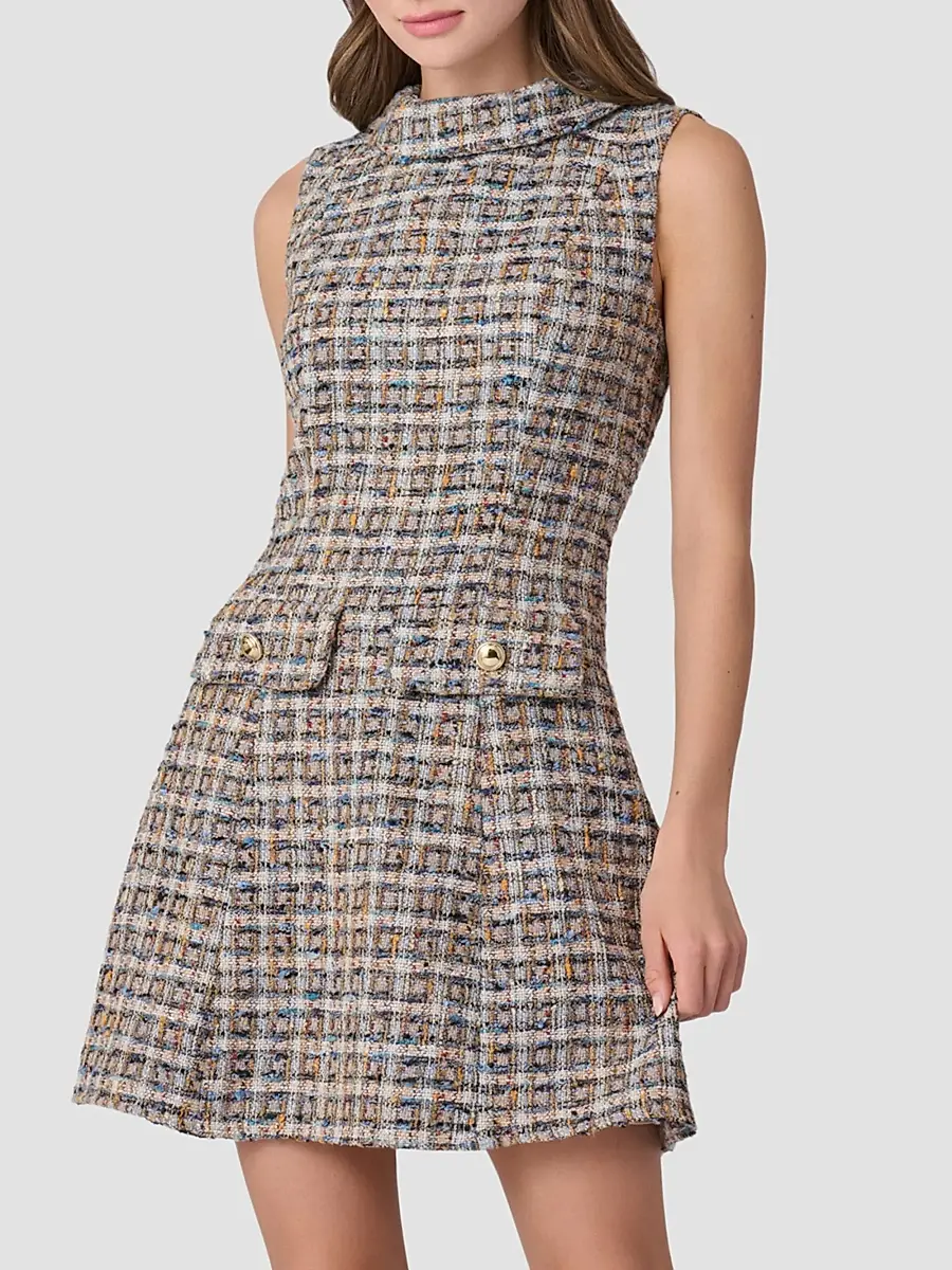 Shoshanna Women's Charlotte Tweed Mini Dress | Thumbnail 2 Shoshanna Women's Charlotte Tweed Mini Dress | Thumbnail 2