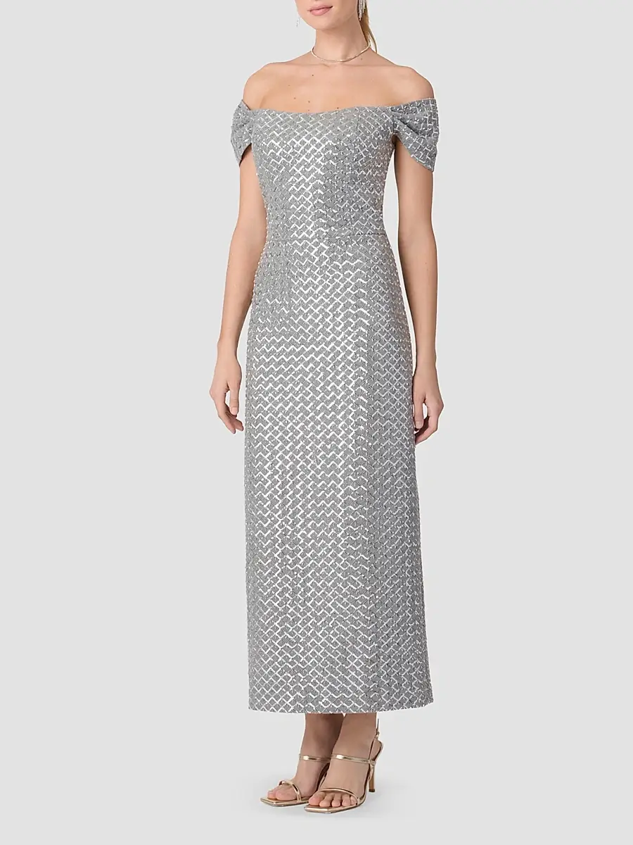 Shoshanna Women's Samantha Embellished Off-the-Shoulder Cocktail Dress | Thumbnail 2 Shoshanna Women's Samantha Embellished Off-the-Shoulder Cocktail Dress | Thumbnail 2