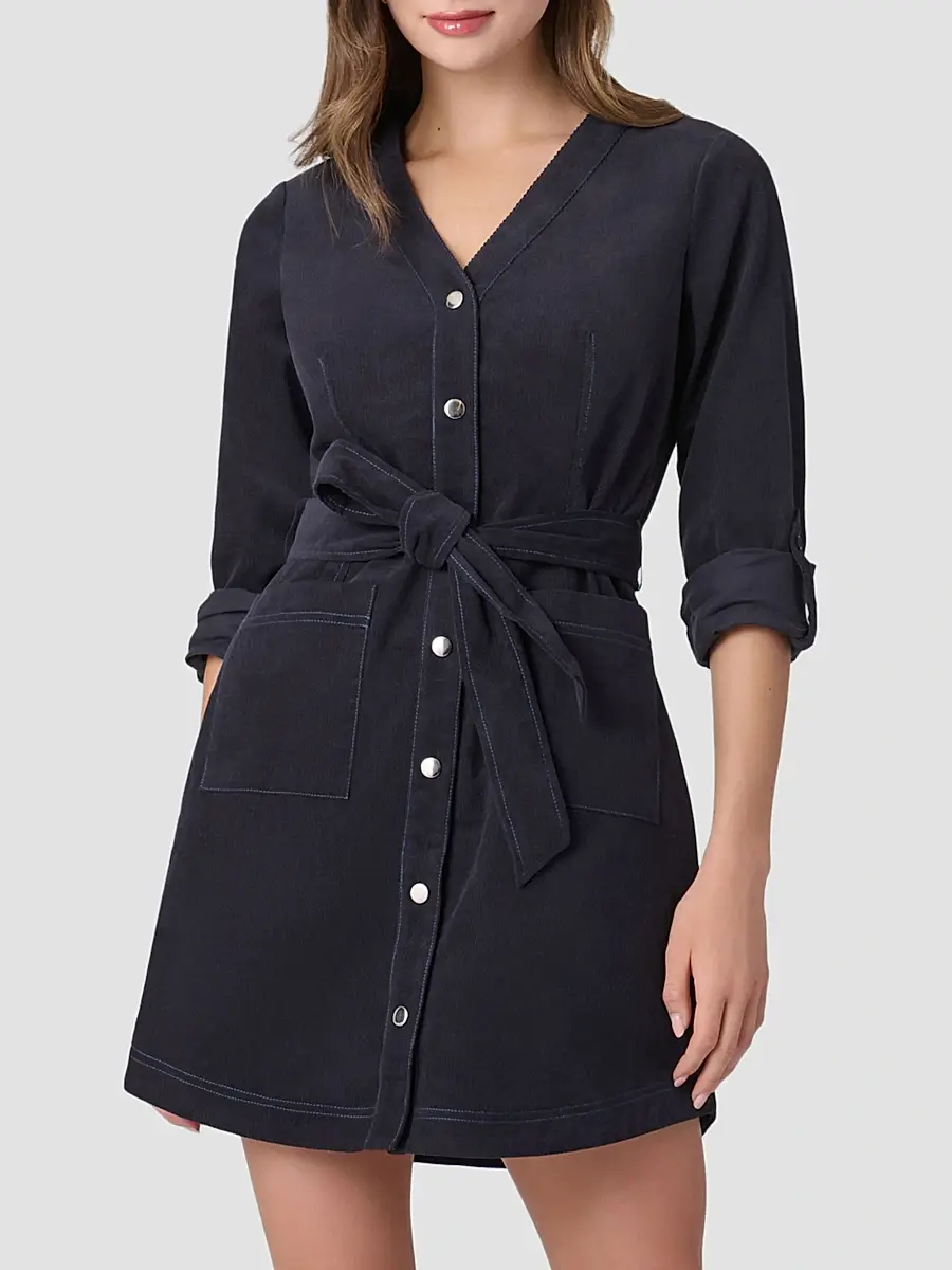 Shoshanna Women's Hamlin Tie Mini Shirdress | Thumbnail 2 Shoshanna Women's Hamlin Tie Mini Shirdress | Thumbnail 2