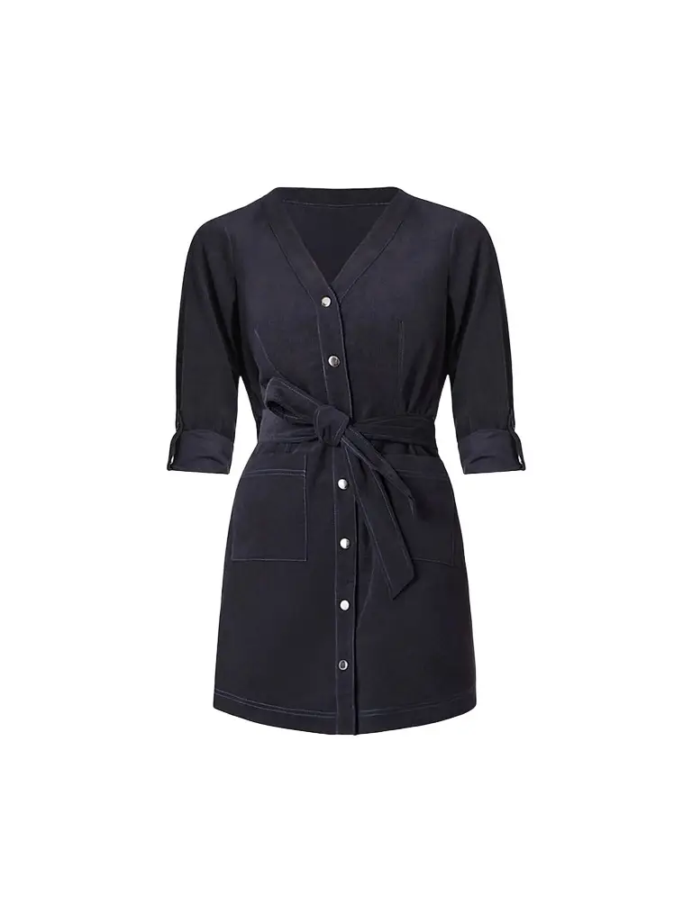 Shoshanna Women's Hamlin Tie Mini Shirdress