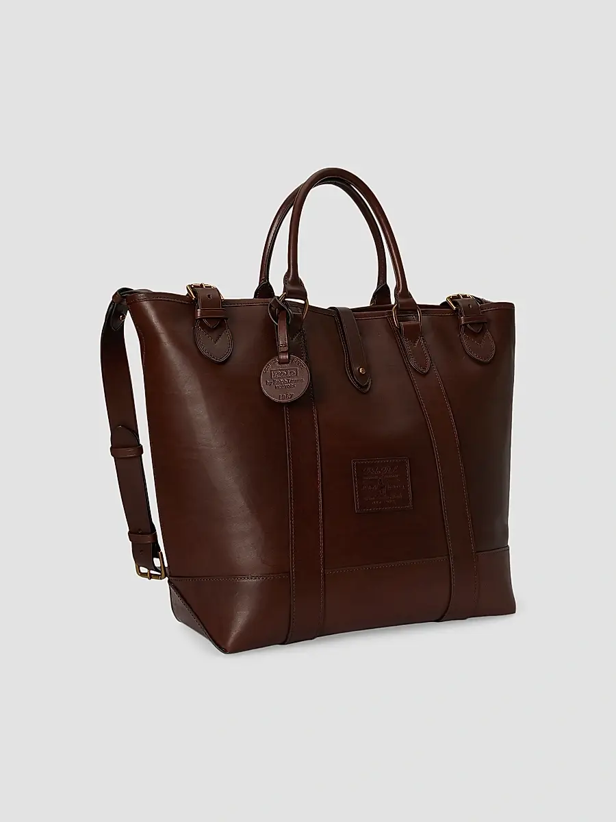 Polo Ralph Lauren Men's Medium Leather Tote Bag | Thumbnail 2 Polo Ralph Lauren Men's Medium Leather Tote Bag | Thumbnail 2