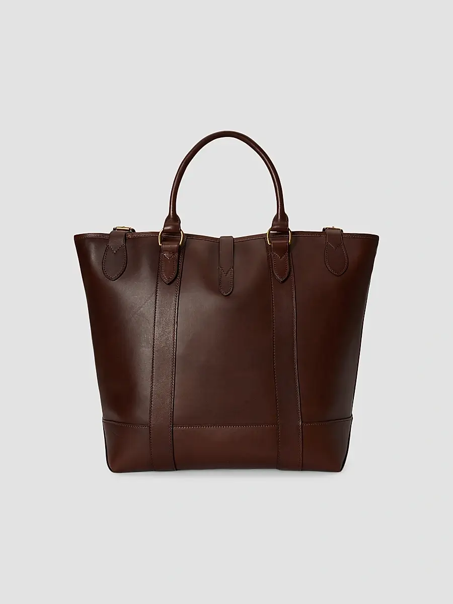 Polo Ralph Lauren Men's Medium Leather Tote Bag | Thumbnail 3 Polo Ralph Lauren Men's Medium Leather Tote Bag | Thumbnail 3
