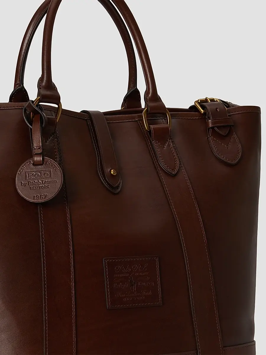 Polo Ralph Lauren Men's Medium Leather Tote Bag | Thumbnail 5 Polo Ralph Lauren Men's Medium Leather Tote Bag | Thumbnail 5