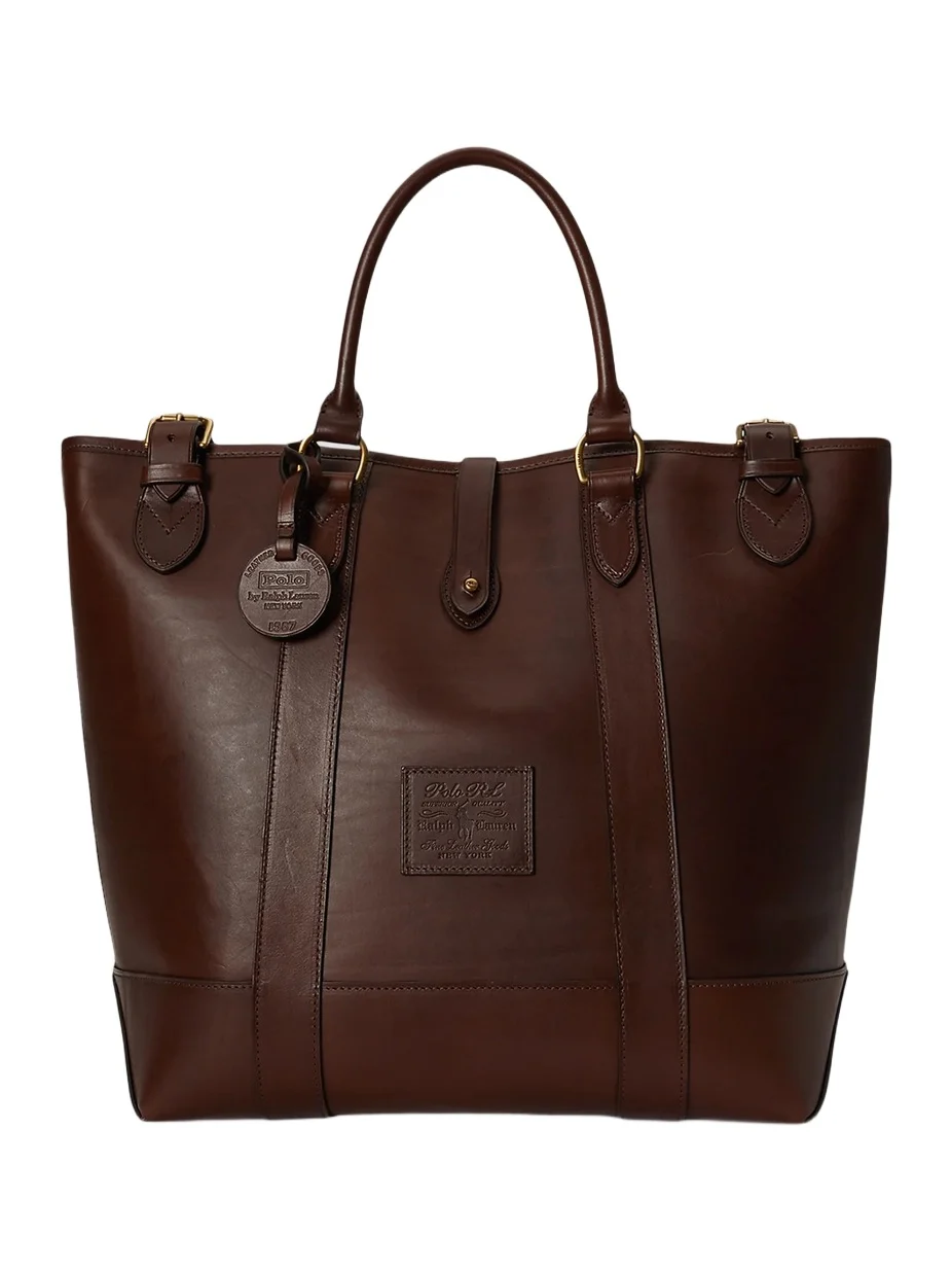 Polo Ralph Lauren Men's Medium Leather Tote Bag