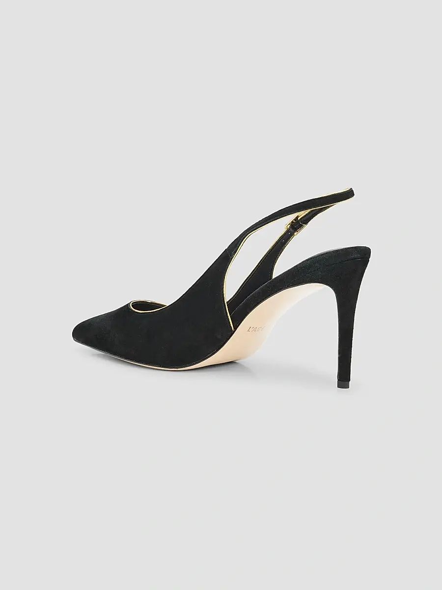 L'Agence Women's Vichy II 85MM Suede Slingback Pumps | Thumbnail 2