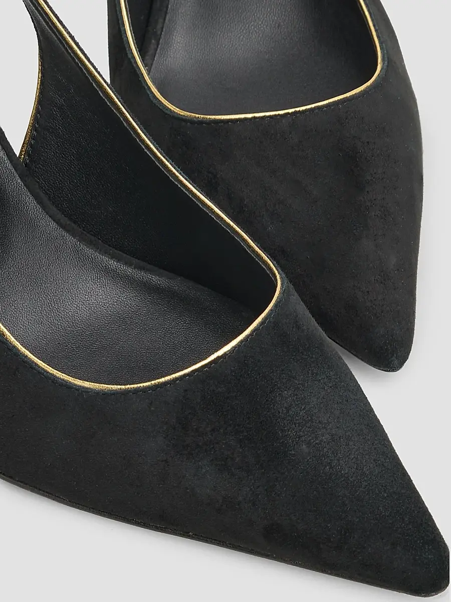 L'Agence Women's Vichy II 85MM Suede Slingback Pumps | Thumbnail 3