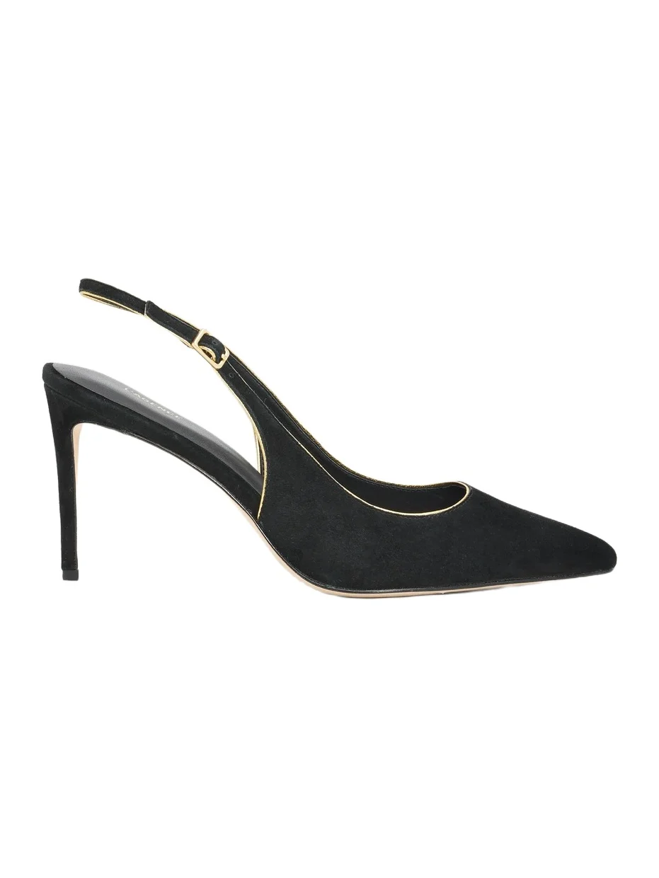 L'Agence Women's Vichy II 85MM Suede Slingback Pumps