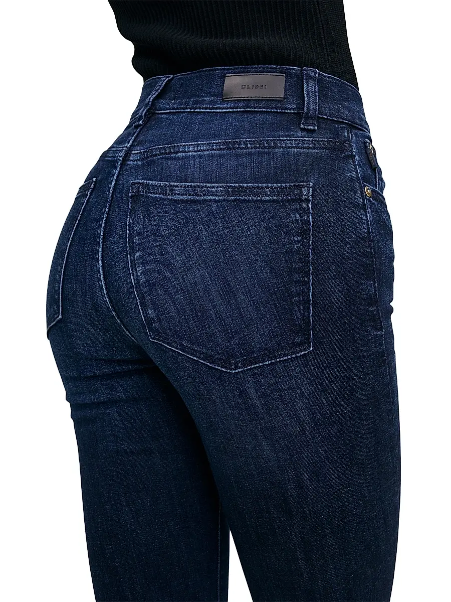 DL1961 Women's Bridget Boot High Rise Instasculpt Jeans | Thumbnail 8