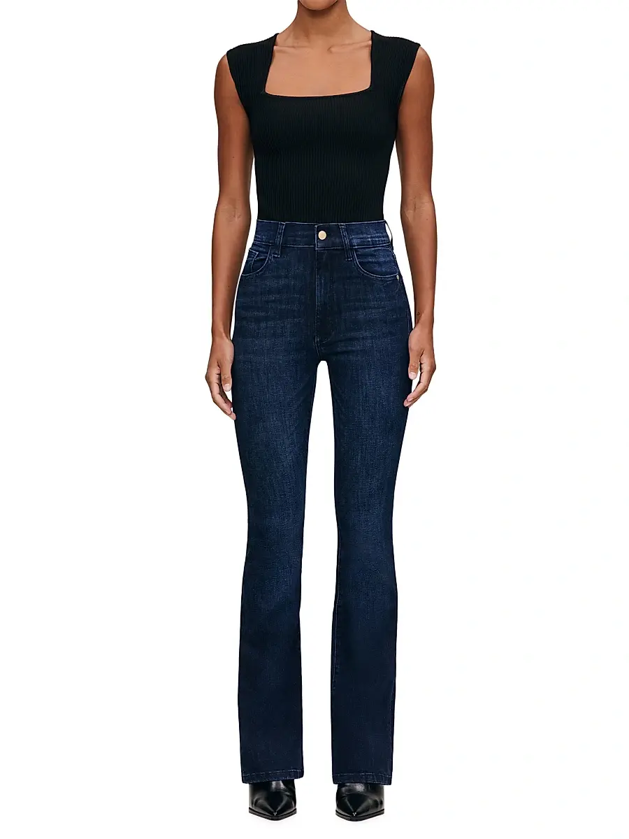 DL1961 Women's Bridget Boot High Rise Instasculpt Jeans | Thumbnail 9