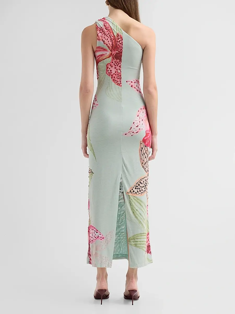 PatBo Women's Orchid Bloom One-Shoulder Beaded Tulle Maxi Dress | Thumbnail 3 PatBo Women's Orchid Bloom One-Shoulder Beaded Tulle Maxi Dress | Thumbnail 3