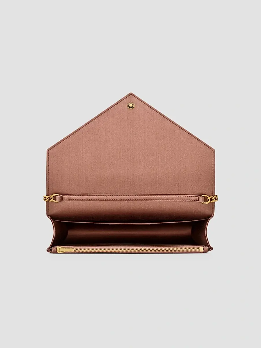 Saint Laurent Women's Paris Chain Wallet in Satin | Thumbnail 5