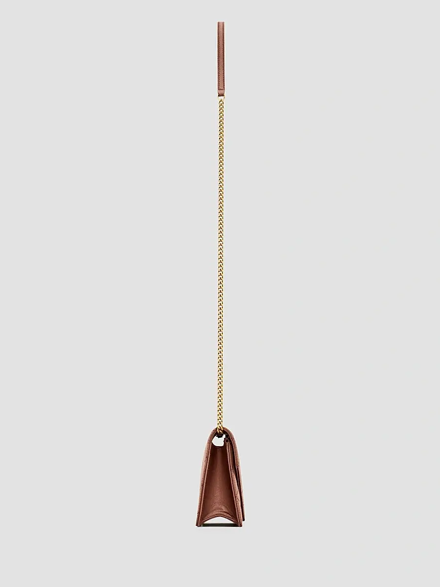 Saint Laurent Women's Paris Chain Wallet in Satin | Thumbnail 7