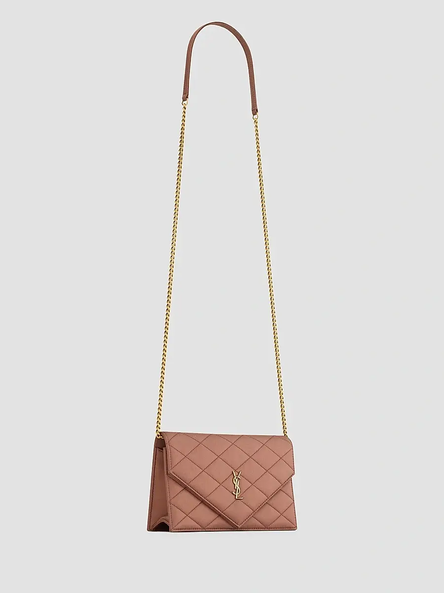 Saint Laurent Women's Paris Chain Wallet in Satin | Thumbnail 8