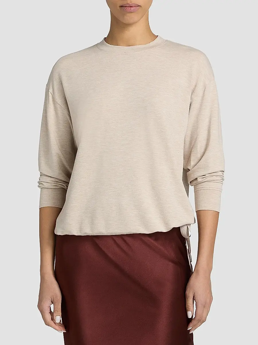 MAJESTIC FILATURES Women's French Terry Tie Sweater | Thumbnail 3