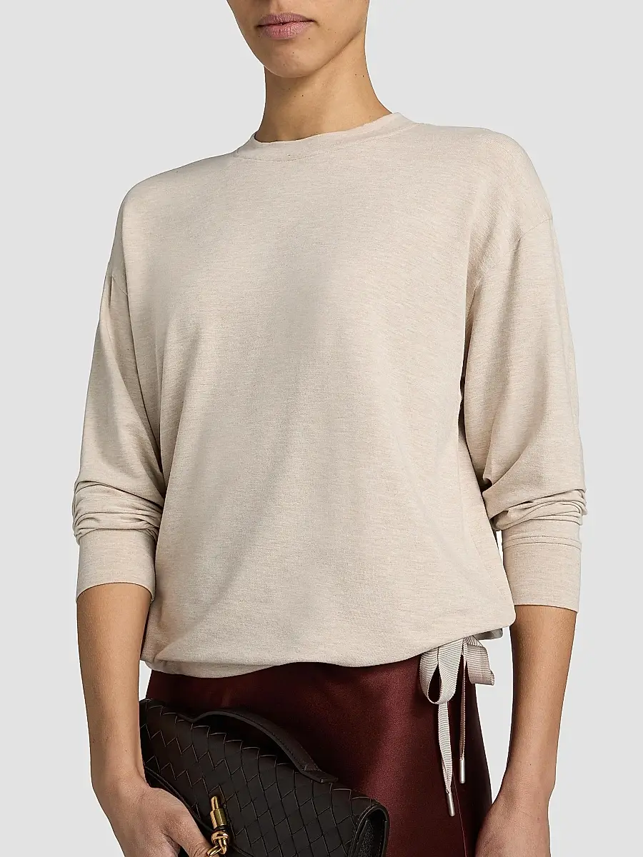 MAJESTIC FILATURES Women's French Terry Tie Sweater | Thumbnail 6
