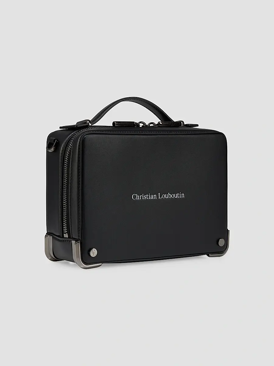 Christian Louboutin Men's Tactical Small Leather Briefcase | Thumbnail 2